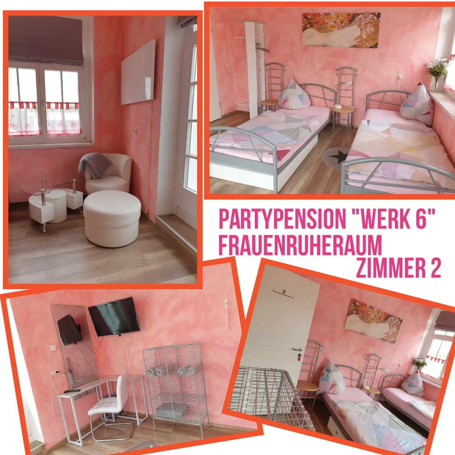 Werk 6 Zimmervermietung Party Pension - Gästehaus - Zimmer 2 Partypension 